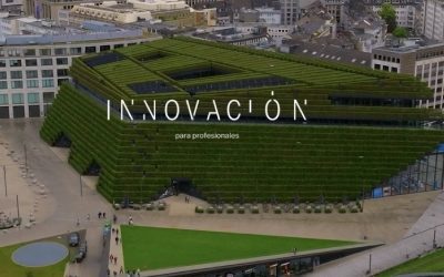 Arquitectura sostenible y urbanismo ecológico aplicado en un gran edificio corporativo.